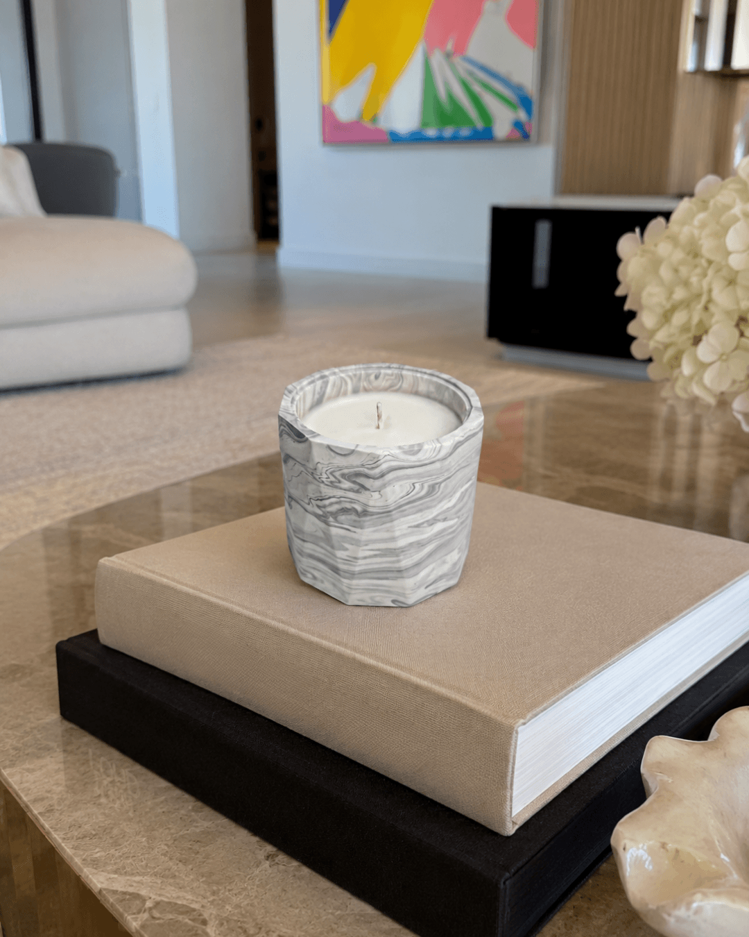 Luxury scented candle inspired by Cyprus, perfect for a gift