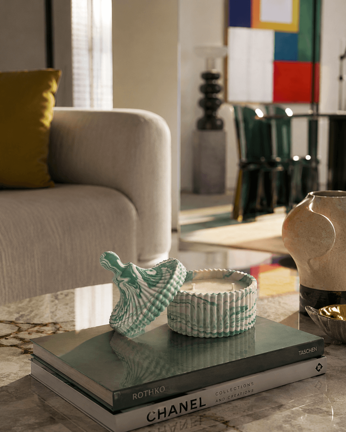 Luxury scented candle inspired by Cyprus, perfect for a gift
