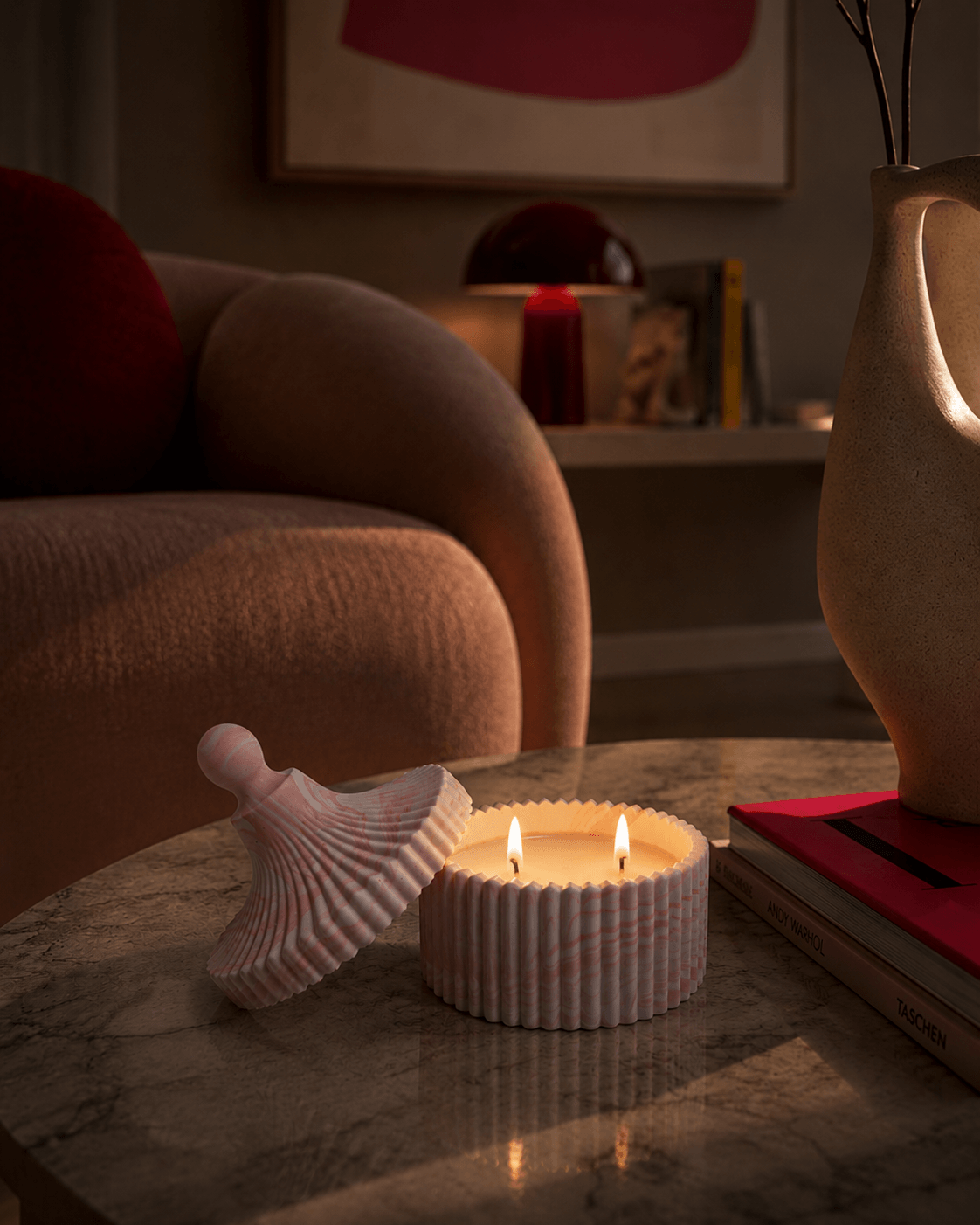 Luxury scented candle inspired by Cyprus, perfect for a gift